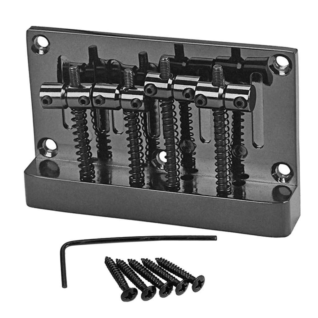 Black Professional 4 String Bass Bridge for Electric Bass Guitar