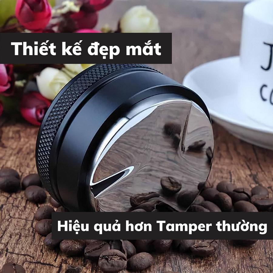 OCD Tamper nén cafe inox cao cấp 58mm dụng cụ pha chế cà phê Espresso Arabica 3 lưỡi đường kính 51-53-58mm