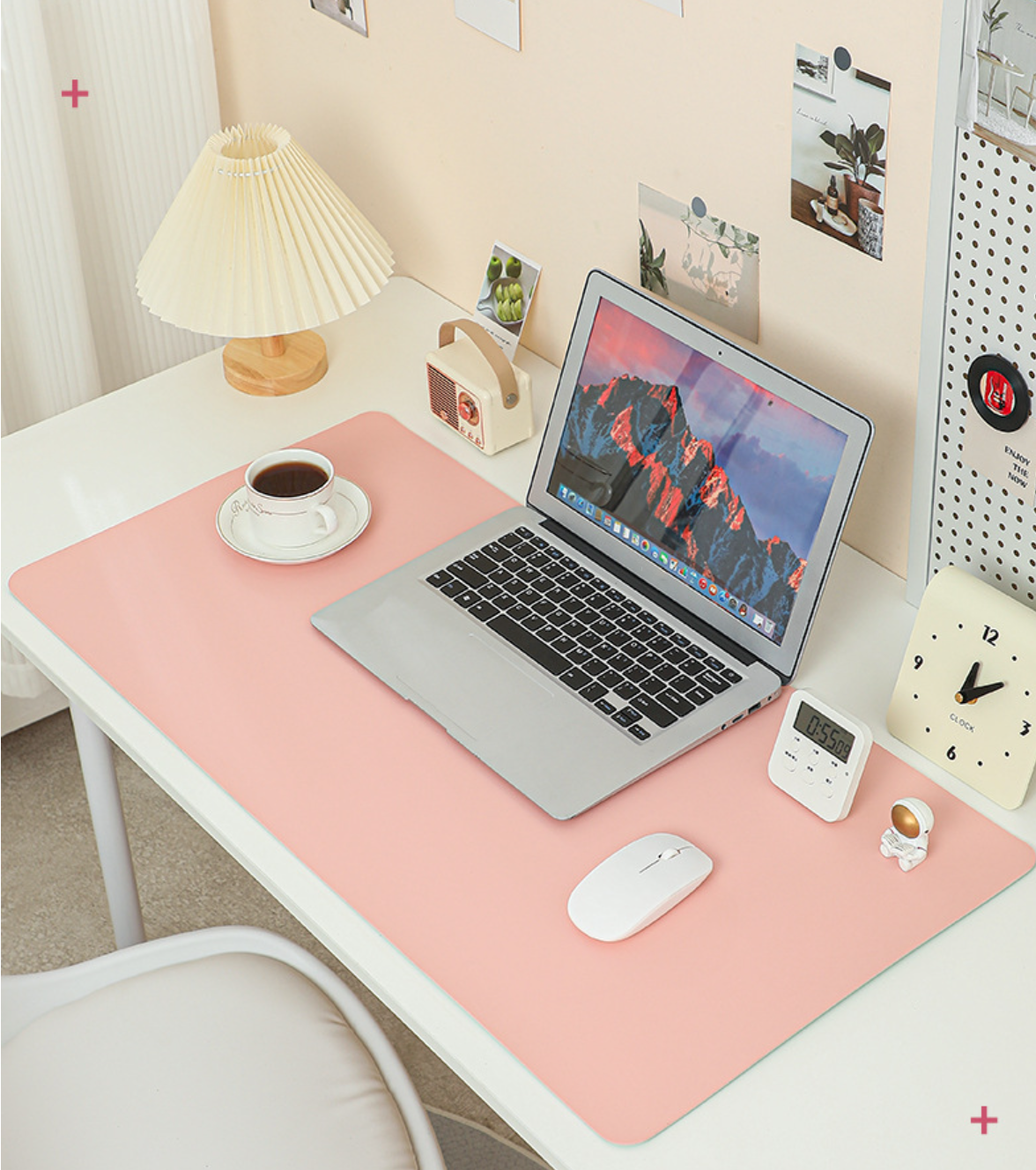 Deskpad da tấm di chuột miếng lót chuột khổ lớn, thảm da trải bàn làm việc 60x30cm - Hàng chính hãng