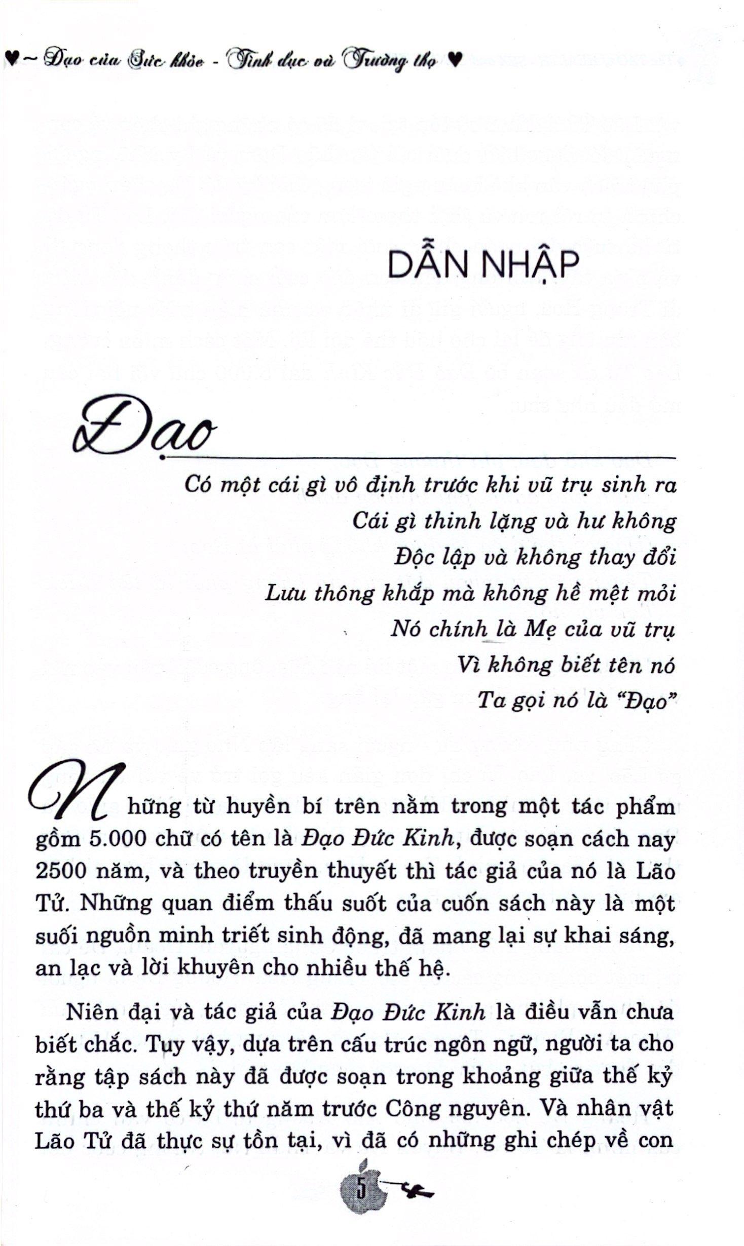 Đạo Của Sức Khỏe, Tình Dục Và Trường Thọ