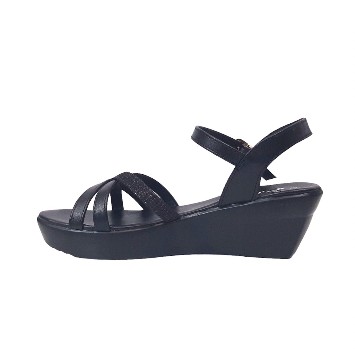 Sandal Nữ, Xăng Đan Nữ Đế Xuồng Cao 6cm DPW071888DEN