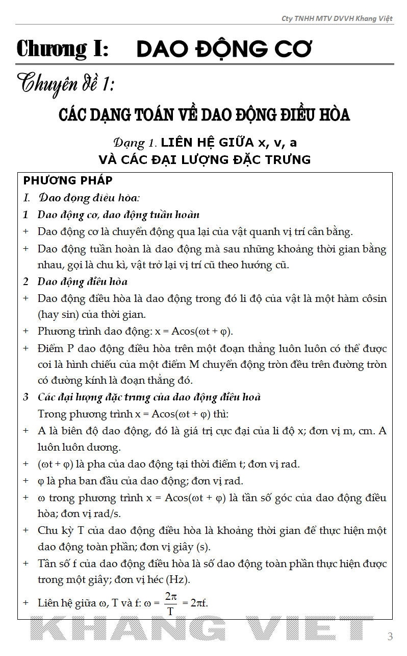 Cẩm nang tinh hoa phương pháp giải nhanh bằng phương pháp suy luận Vật Lý tập 1 _KV