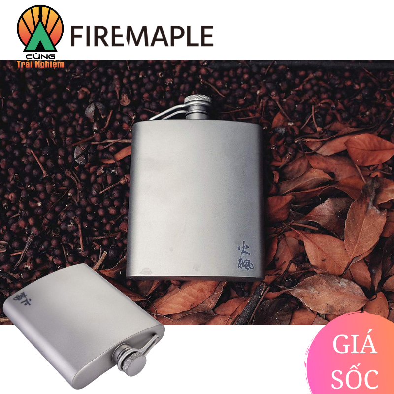 Bình Đựng Rượu Bacchus 200ml Dã Ngoại Chuyên dụng Fire Maple Siêu Nhẹ Titanium Hip Flask FMP-BINH-1