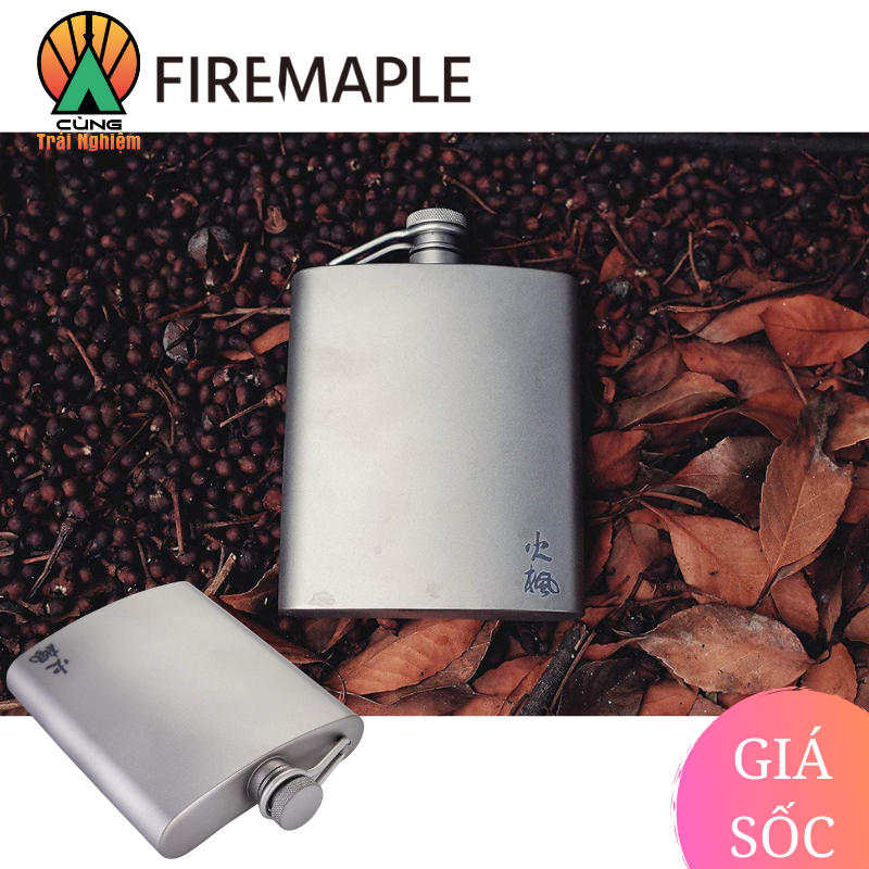 [CHÍNH HÃNG] Bình Đựng Rượu Bacchus 200ml Dã Ngoại Chuyên dụng Fire Maple Siêu Nhẹ Titanium Hip Flask FMP-BINH-1