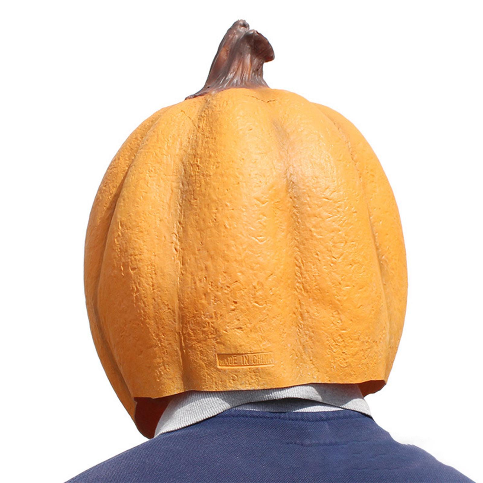 Halloween Pumpkin Head Scary Full Face Cover for Cosplay Carnival Party