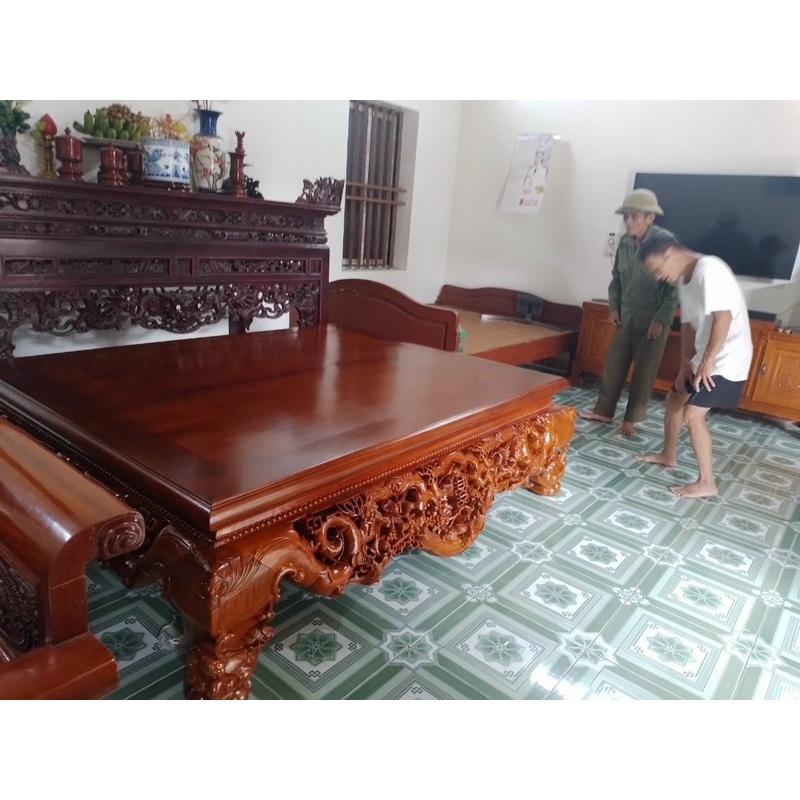 Sập ngồi gỗ gụ lào 160x200cm
