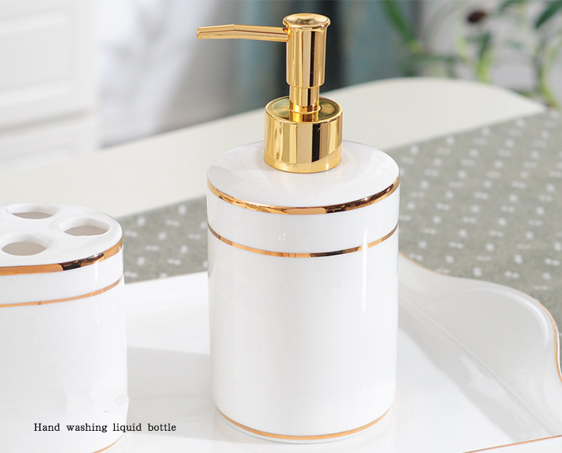 Bộ đựng đồ nhà tắm BATHROOM CORSA GOLD WHITE