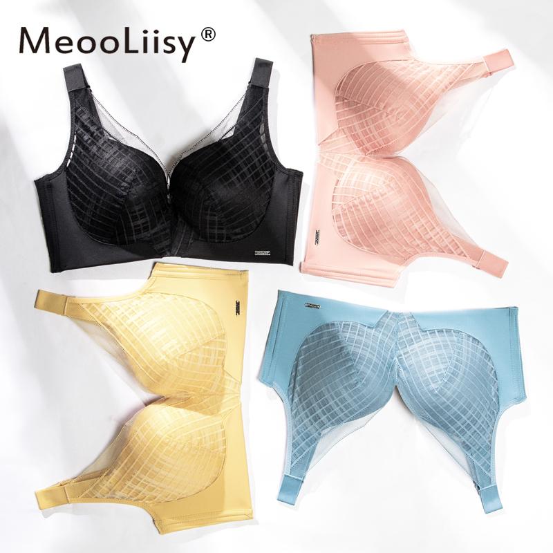 Liền Mạch Plus Kích Thước Áo Ngực C D Cốc Không Dây Quần Lót Sexy Push Up Áo Mềm Mại Thoải Mái