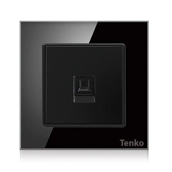 Ổ Mạng LAN Âm Tường Cat5e Cat6 Cao Cấp Mặt Kính Cường Lực - Hàng Chính Hãng Tenko