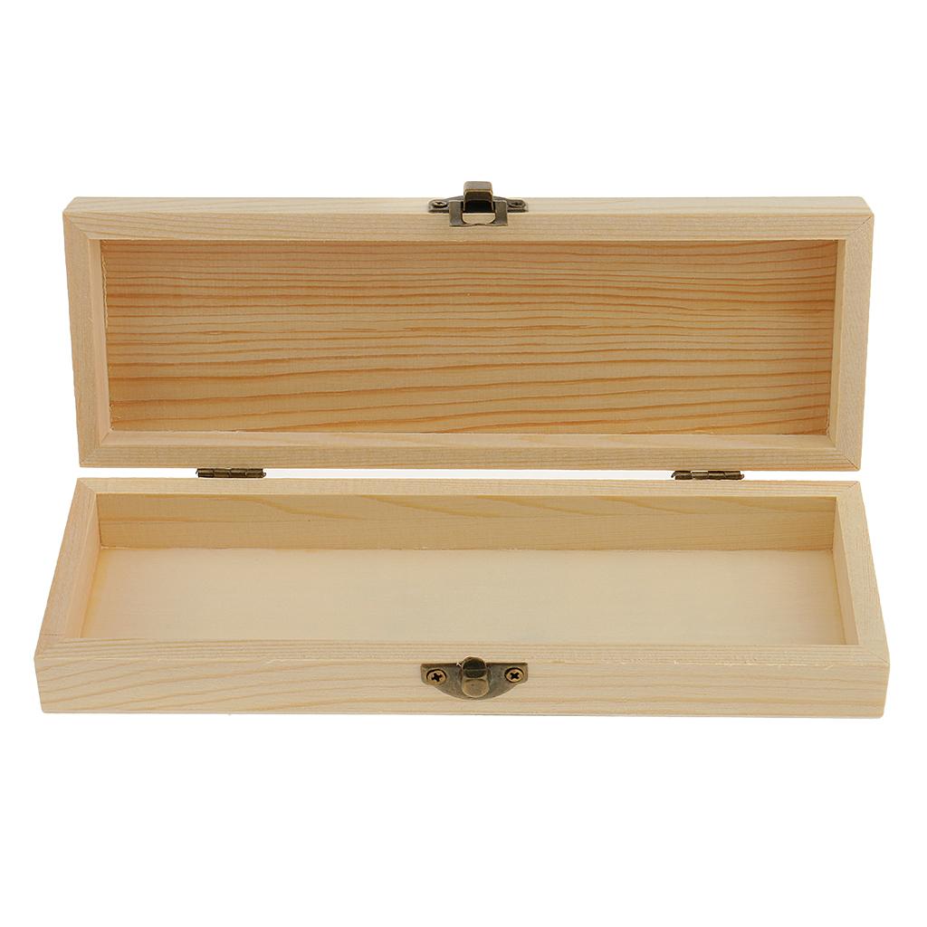 4 Pieces Jewelry Trinket Storage Box Wooden Organizer Gift Case Mini Chest