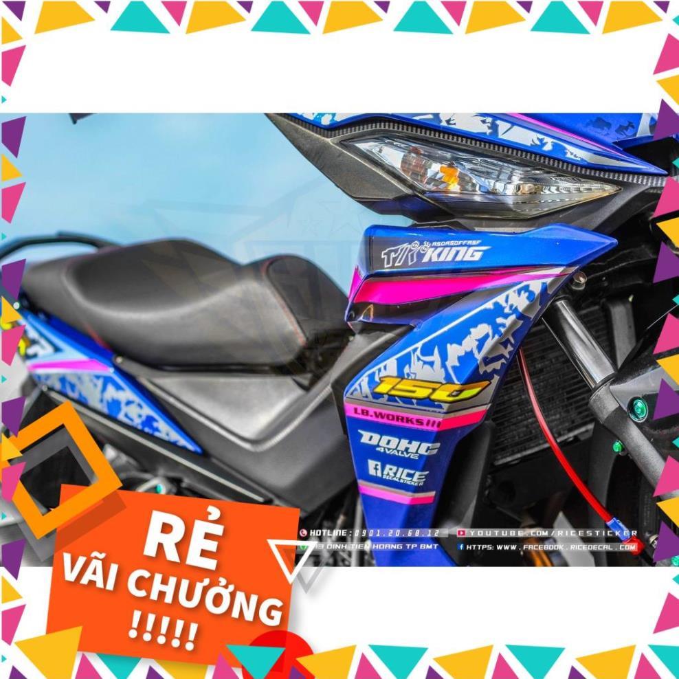 Tem Rời Winner V1 Mẫu Chữ GTR 150 Xanh Hồng Bạc