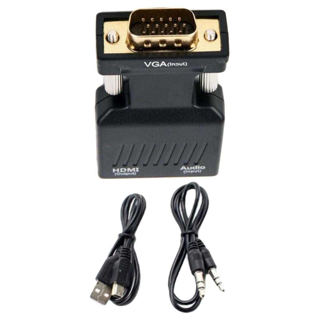 HDMI to VGA Adapter Converter with Audio Support 1080P Signal Output
