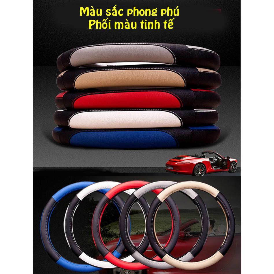 Bọc vô lăng Cao cấp phong cách thể thao 2019 Đen+Đỏ