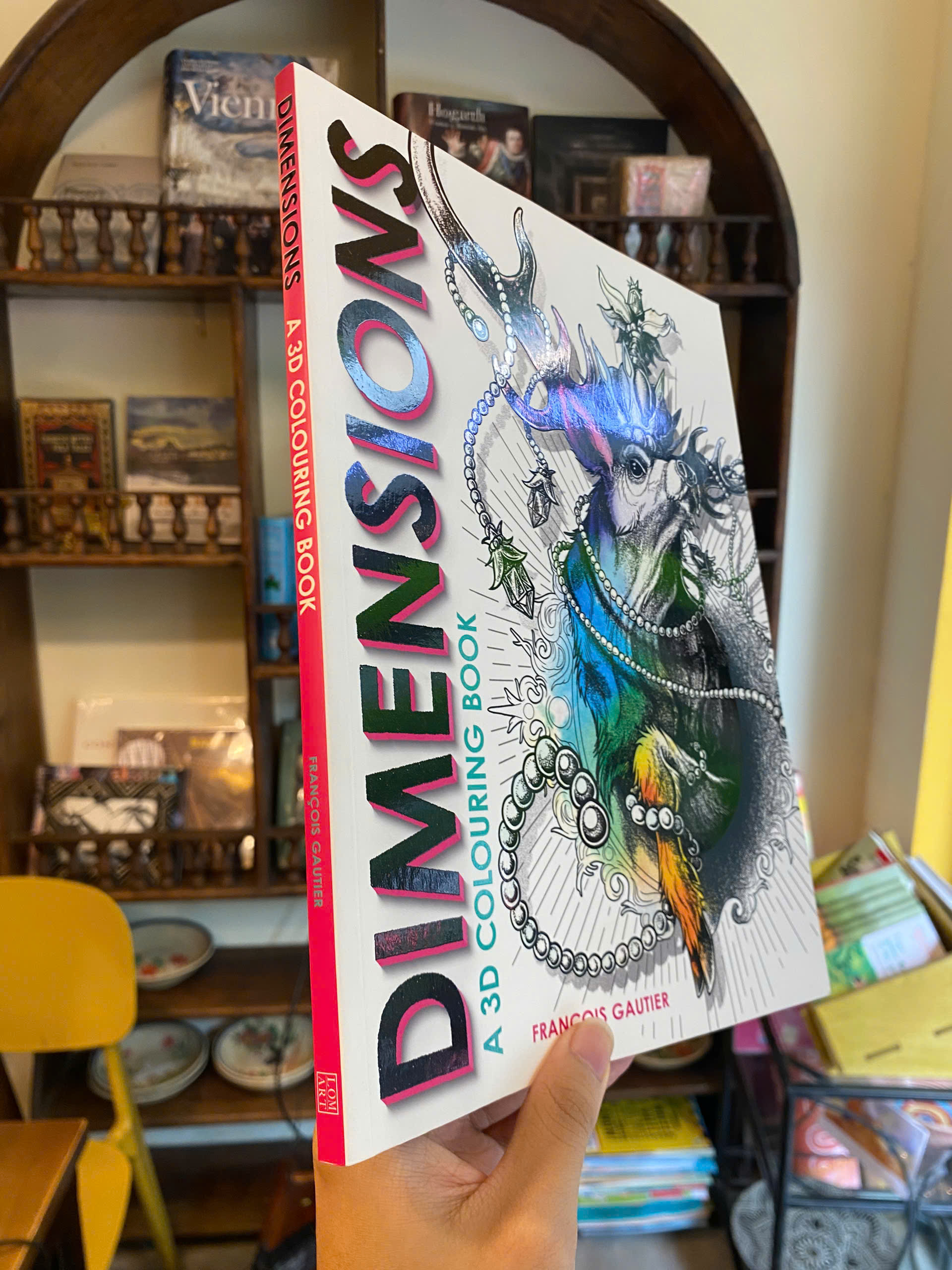 Sách - Dimensions: A 3D Colouring Book by François Gautier | Art & Design in English / Ngoại văn