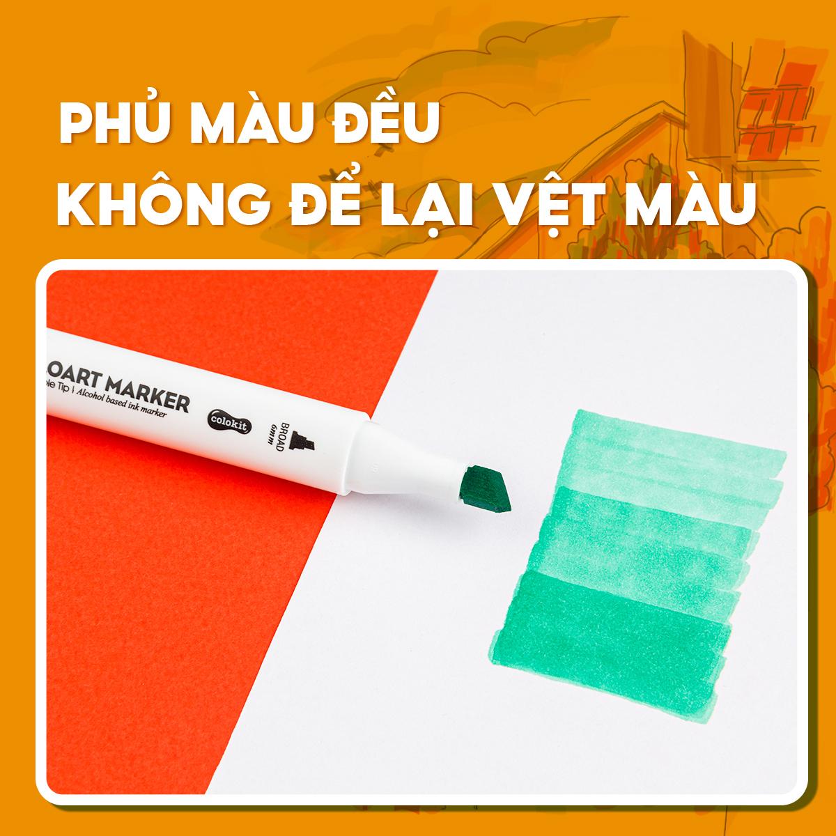 Hộp 36 Bút Lông Màu Mỹ Thuật Colokit Art Marker AM-C005