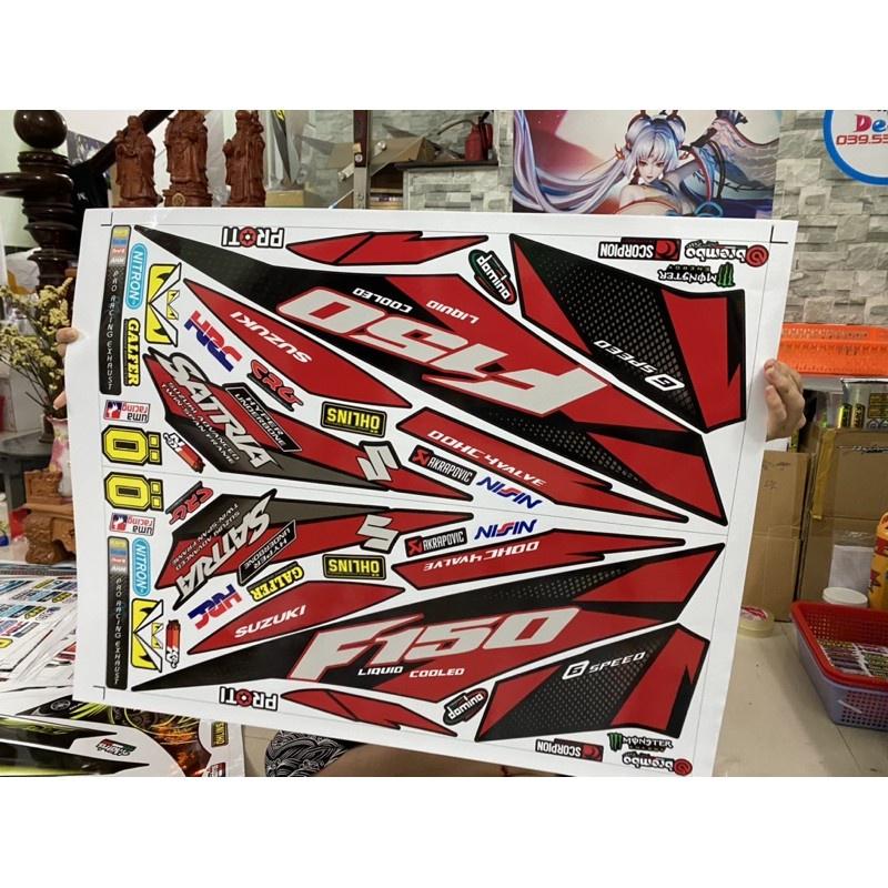 Tem rời Satria Fi đỏ đen bảo hành màu sắc vĩnh viễn