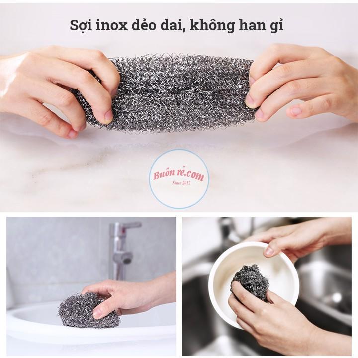 Set 4 dụng cụ cọ xoong, nồi, chảo chất liệu thép không gỉ br00225