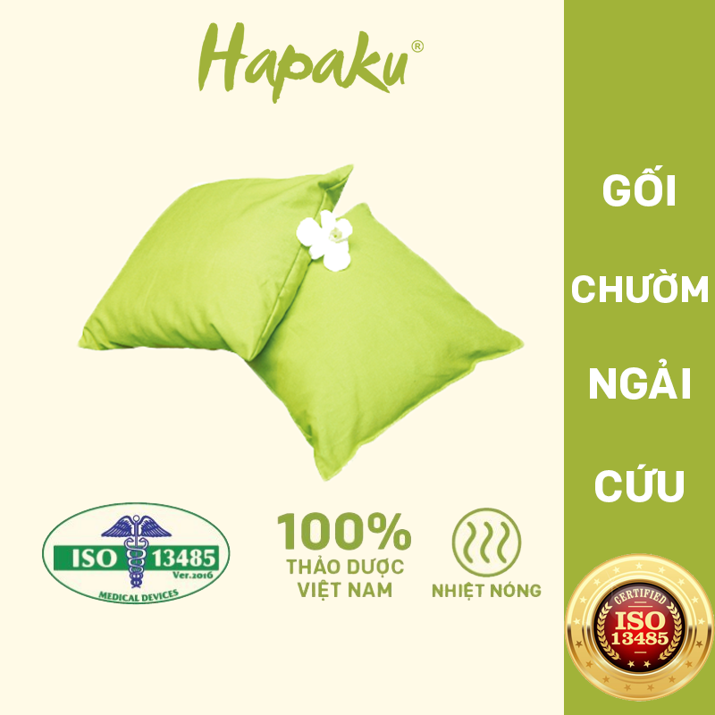 Gối ngải cứu giảm đau xương khớp dùng lò vi sóng Hapaku