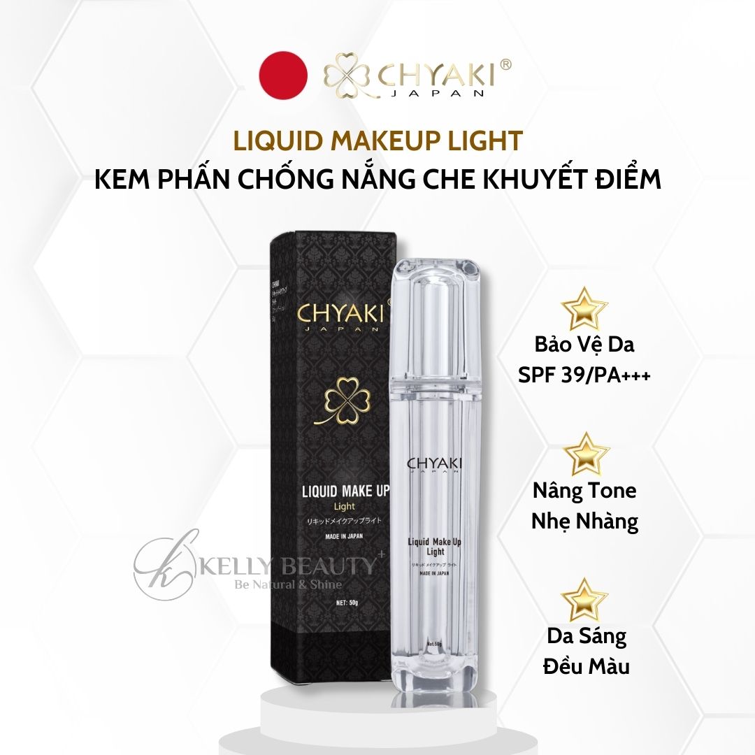 Kem Che Khuyết Điểm Chống Nắng Chyaki Liquid Make Up Light | Kelly Beauty