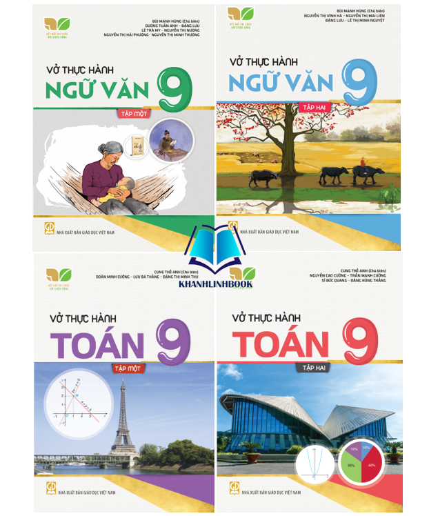 Sách - Combo Vở thực hành Toán + Ngữ Văn 9 (Kết nối tri thức với cuộc sống)