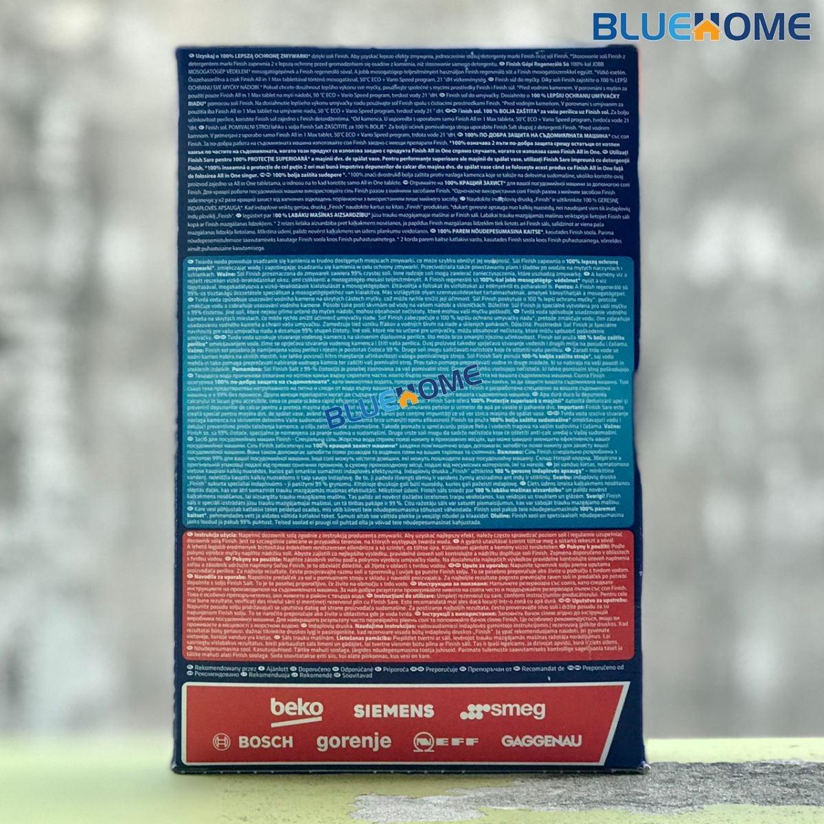 Combo: Bột rửa bát Finish 2,5kg + Muối Finish 1,5kg