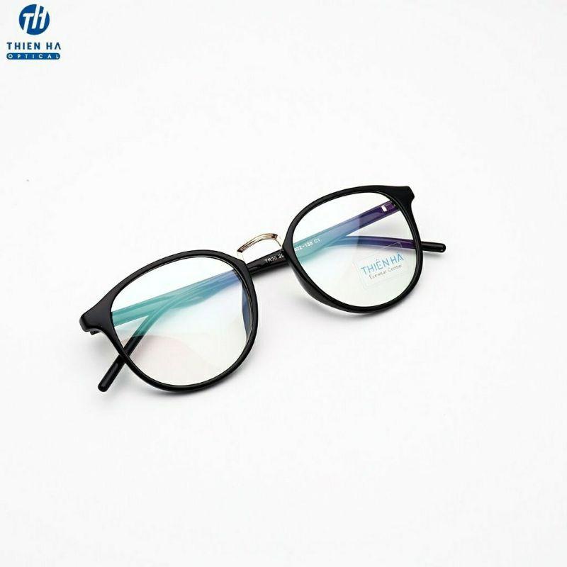 Gọng kính tròn nữ THIÊN HÀ OPTICAL nhựa dẻo nhẹ càng mảnh cầu kim loại trẻ trung năng động dễ deo sz vừa nhiều màu TH209