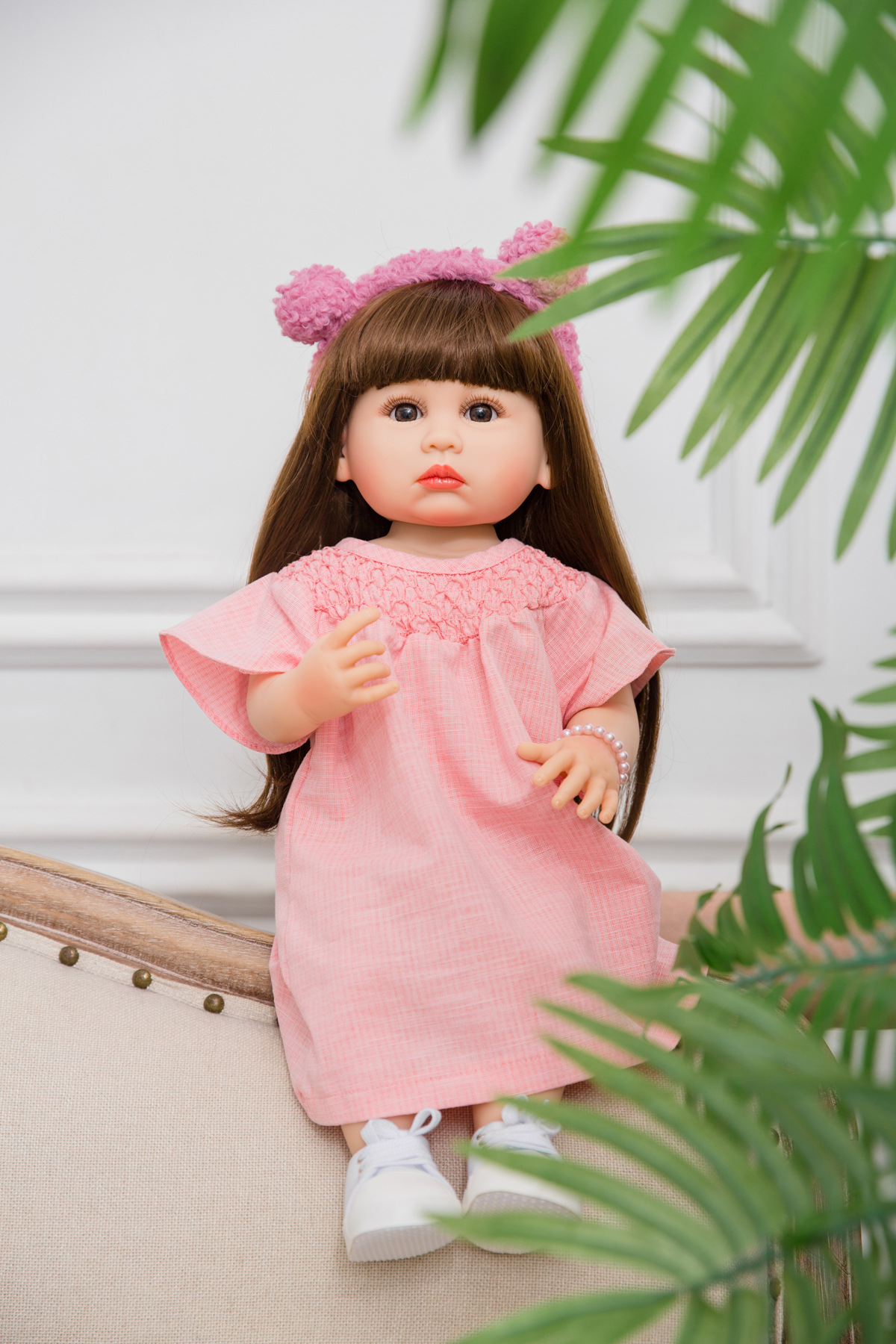 Búp Bê Tái Sinh Thân Nhựa Mềm Mại 55 cm = 22 inch Keuime Reborn Silicon Vinyl Doll PVN4698