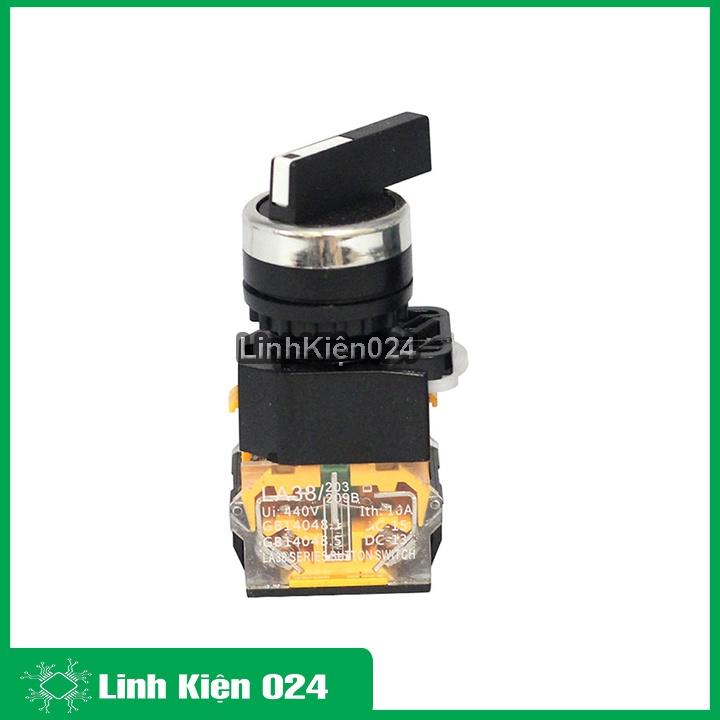 Công Tắc Xoay 3 Vị Trí LA38 440V-10A Tự Hồi