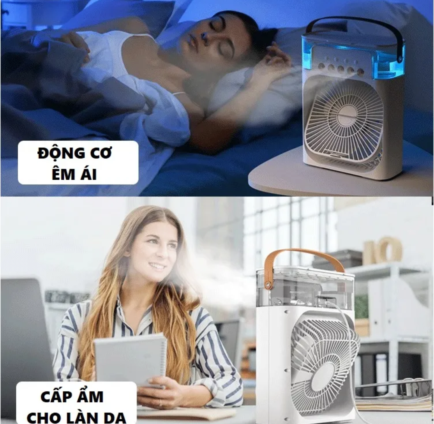 QUẠT ĐIỀU HÒA PHUN SƯƠNG HƠI NƯỚC LÀM MÁT HƠI LẠNH KHÔNG KHÍ THÔNG MINH MẪU MỚI HÀNG CAO CẤP