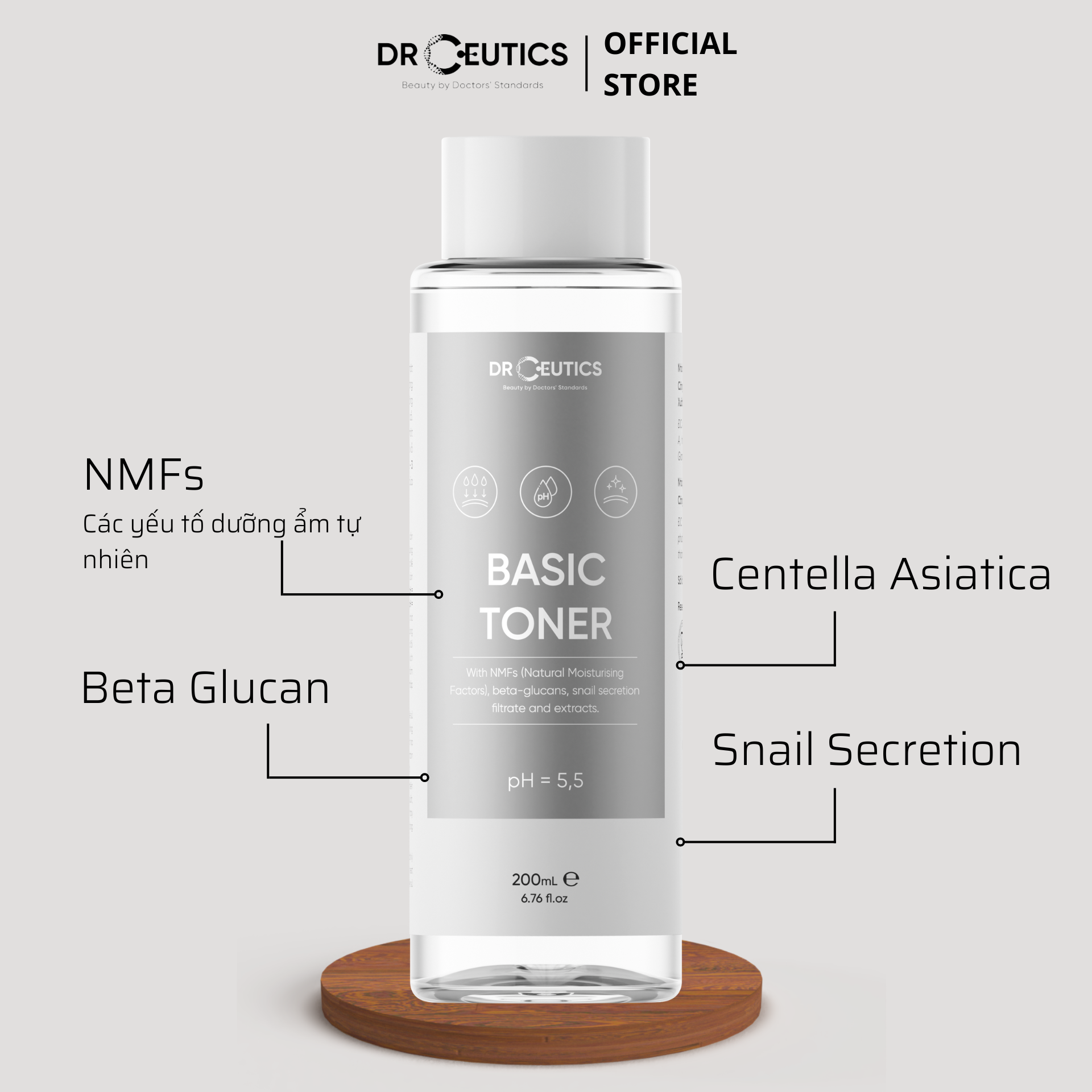 DRCEUTICS Basic Toner Và Standard Toner Cấp Ẩm Cho Da