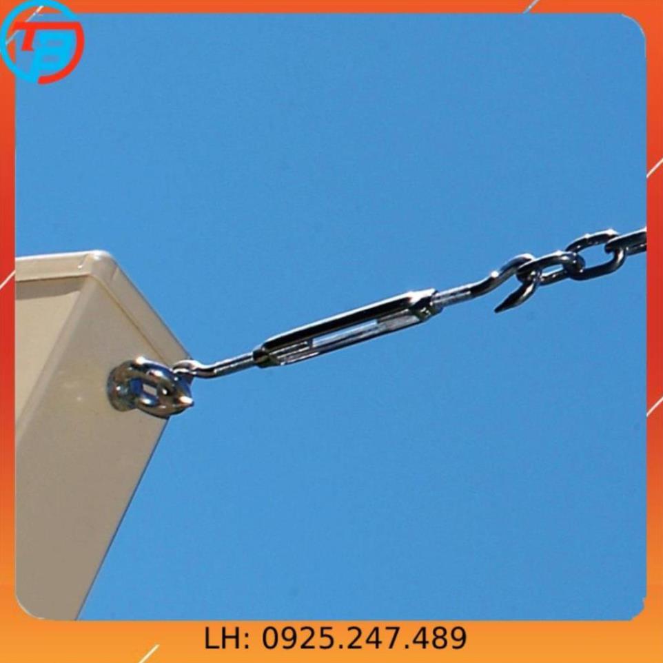 Combo 10 Mét Cáp Bọc nhựa 5mm kèm 1 tăng đơ,2 ốc siết cáp,2 khoen +tắc kê gắn tường.Làm dây phơi quần áo chống hoen rỉ..