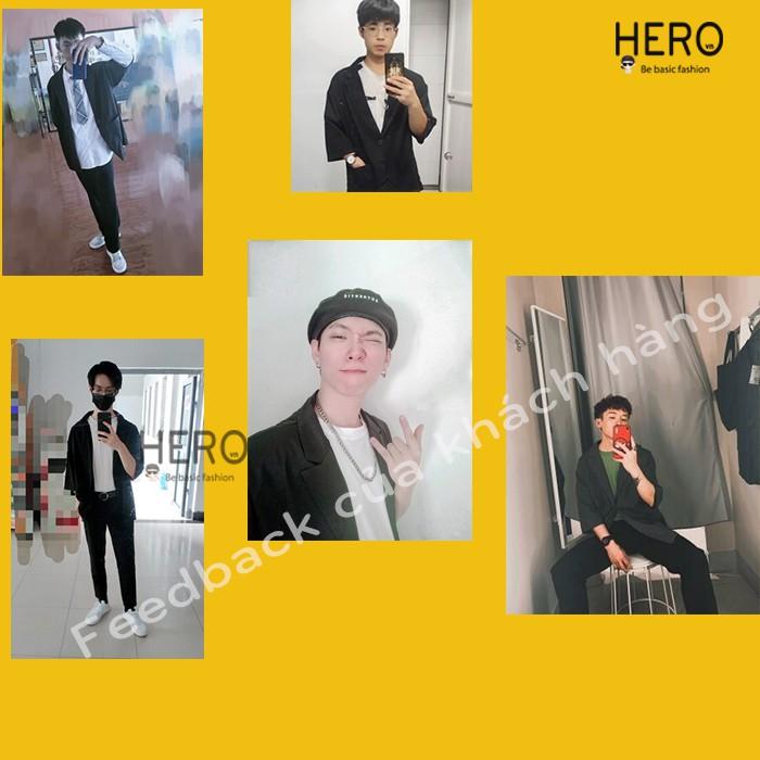 Áo blazer tay lỡ unisex áo vest form rộng nam hè thu phong cách Hàn Quốc-BZ05