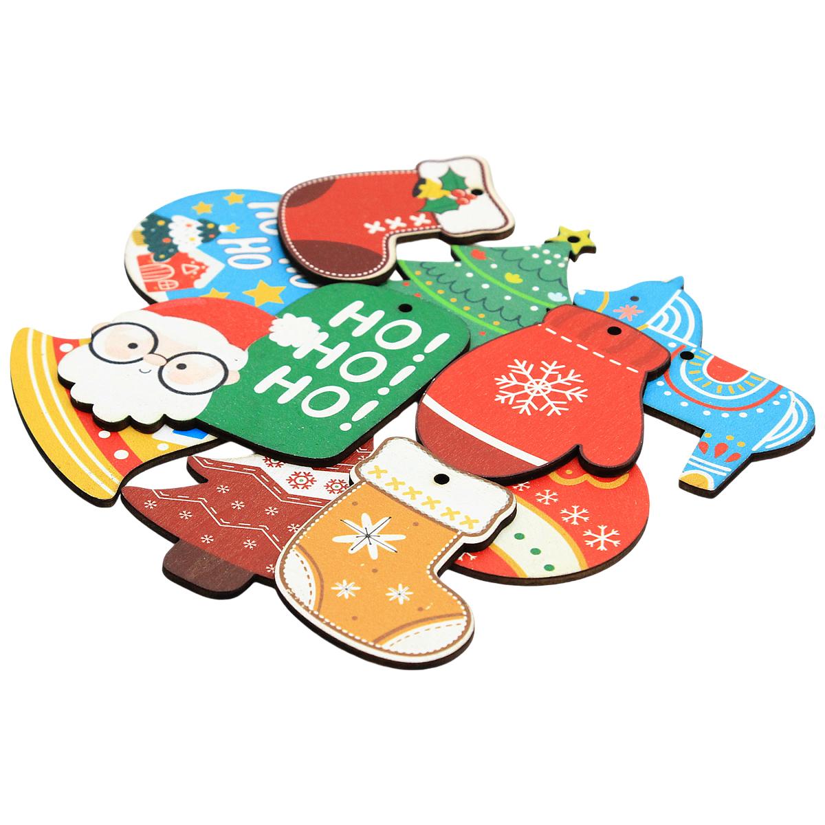 Dây Hình Gỗ Trang Trí Giáng Sinh - Bách Mộc - Set 2