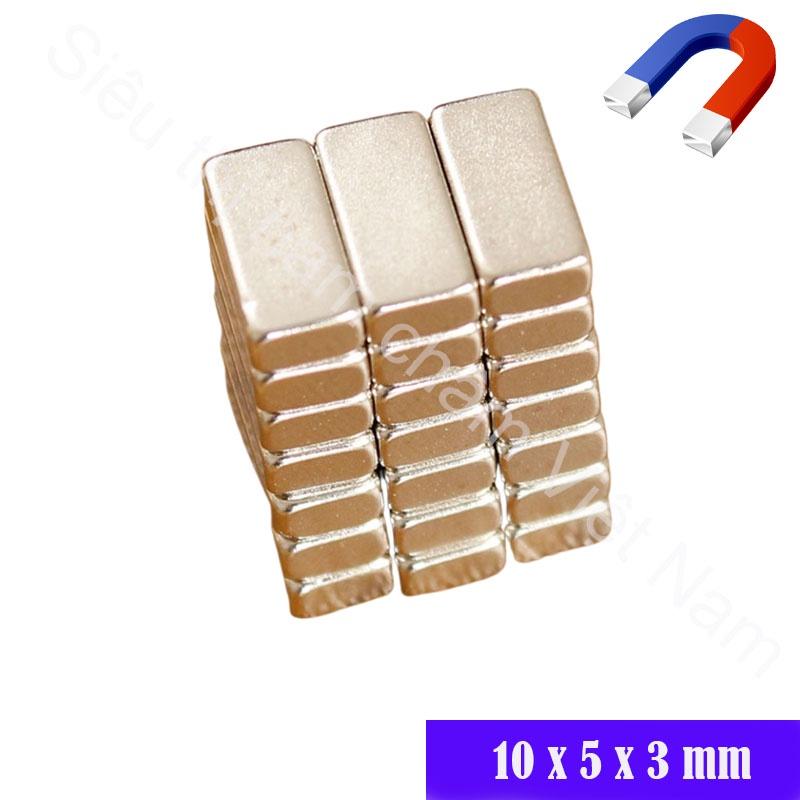 Nam châm viên hình chữ nhật 10x5x3mm set 10 viên