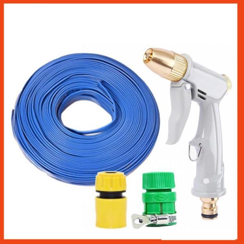Bộ dây vòi xịt nước rửa xe, tưới cây tăng áp 3 lần, loại 7-10m  206846