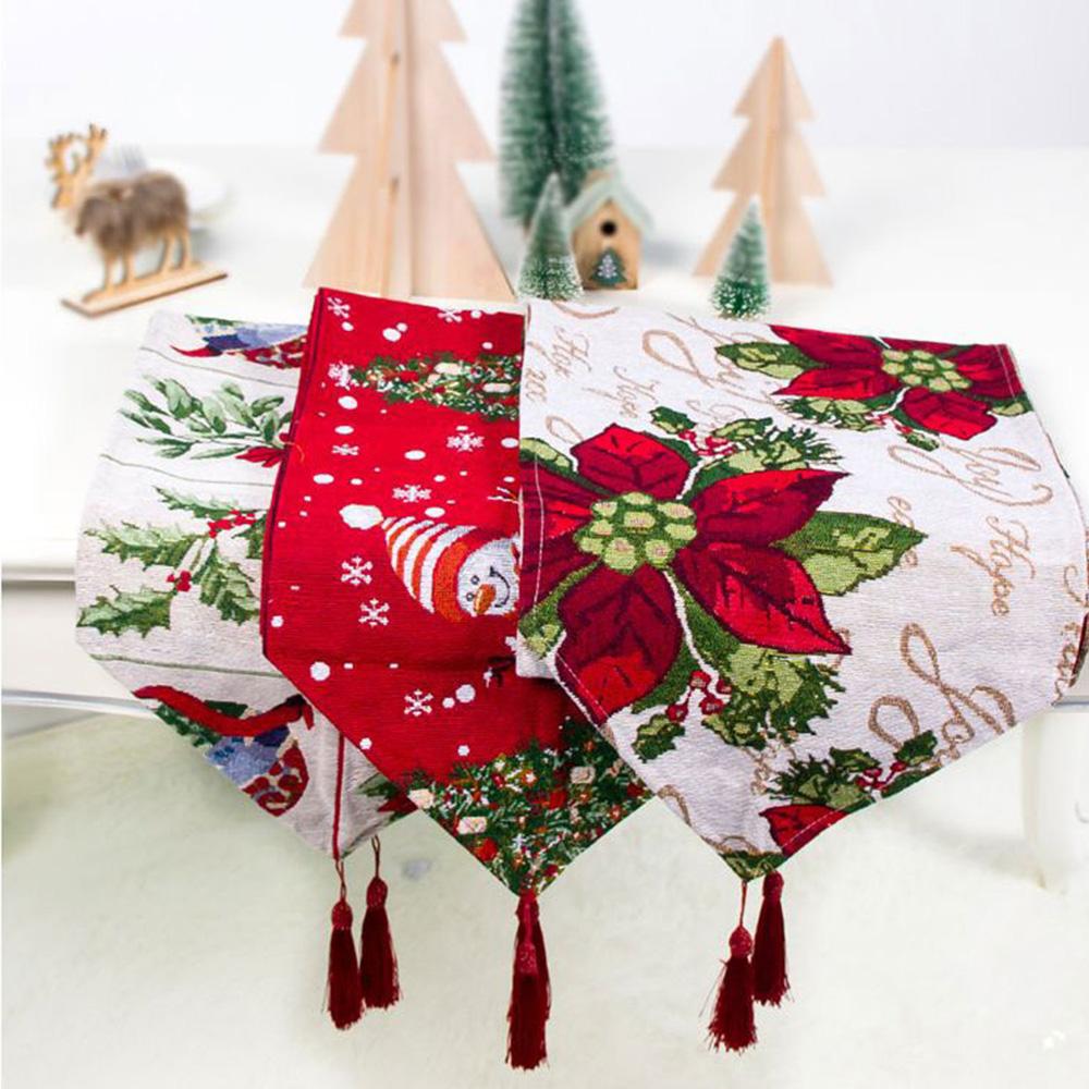 Khăn trải bàn table runner, trang trí bàn ăn tiệc giáng sinh