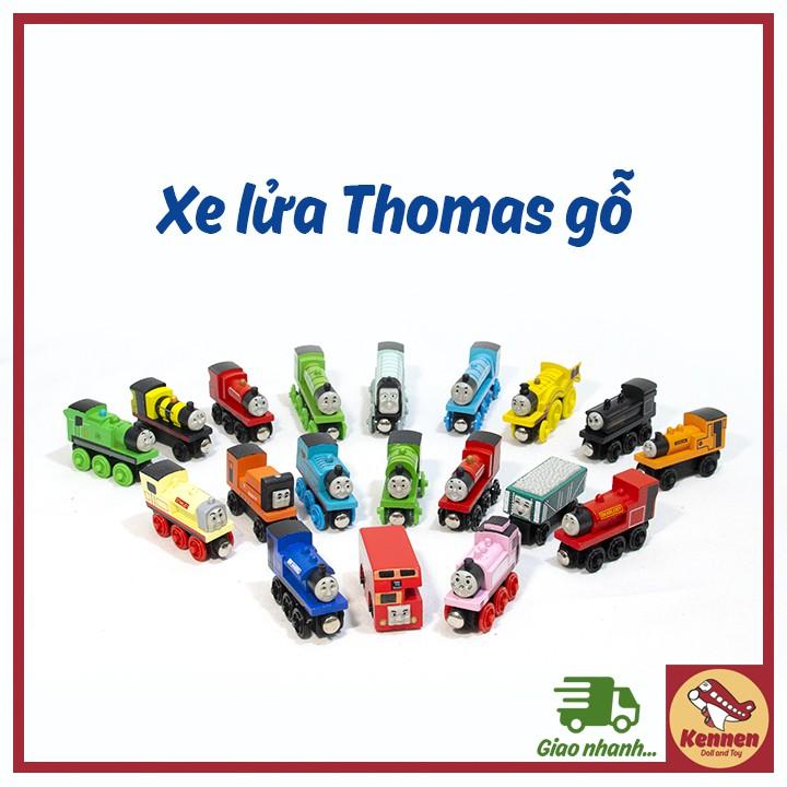 Đồ chơi lắp ráp mô hình xe lửa gỗ chạy được cho tàu Thomas