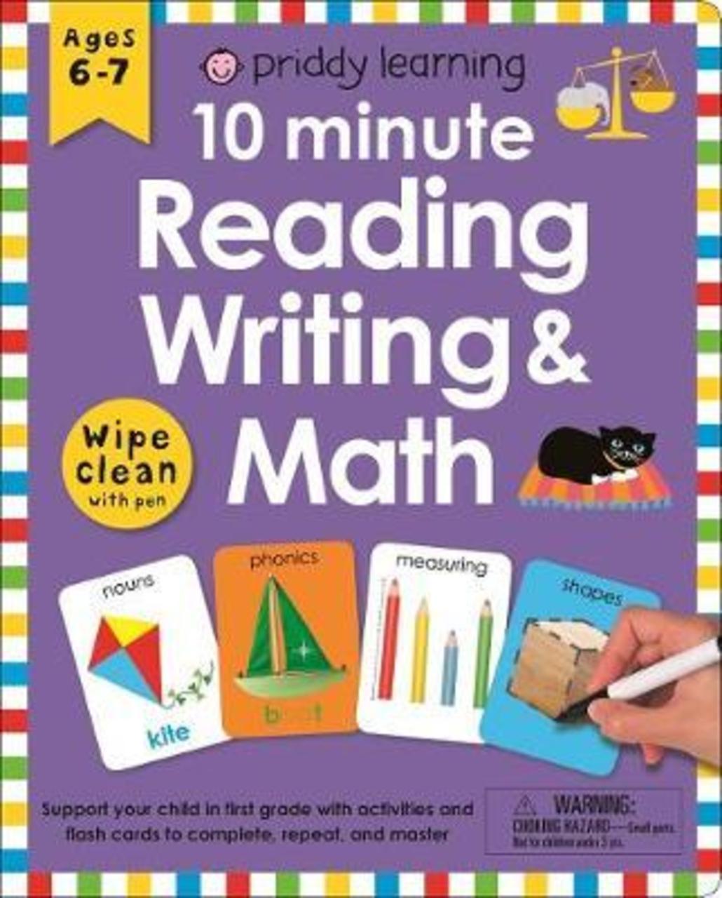 Sách - Wipe Clean Workbook: 10 Minute Reading, Writing, and Math by Roger Priddy