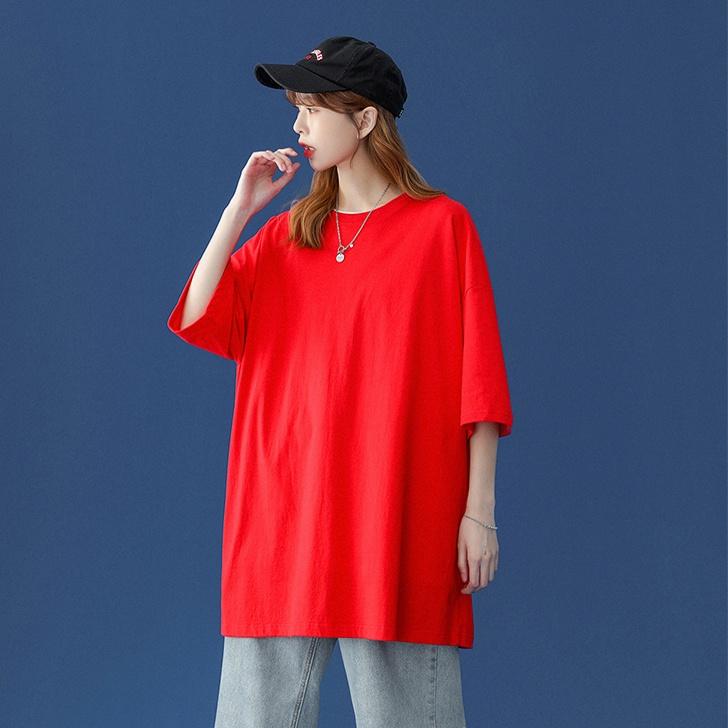 Áo thun trơn unisex tay lỡ form rộng, nhiều màu, nam nữ, Anam Store