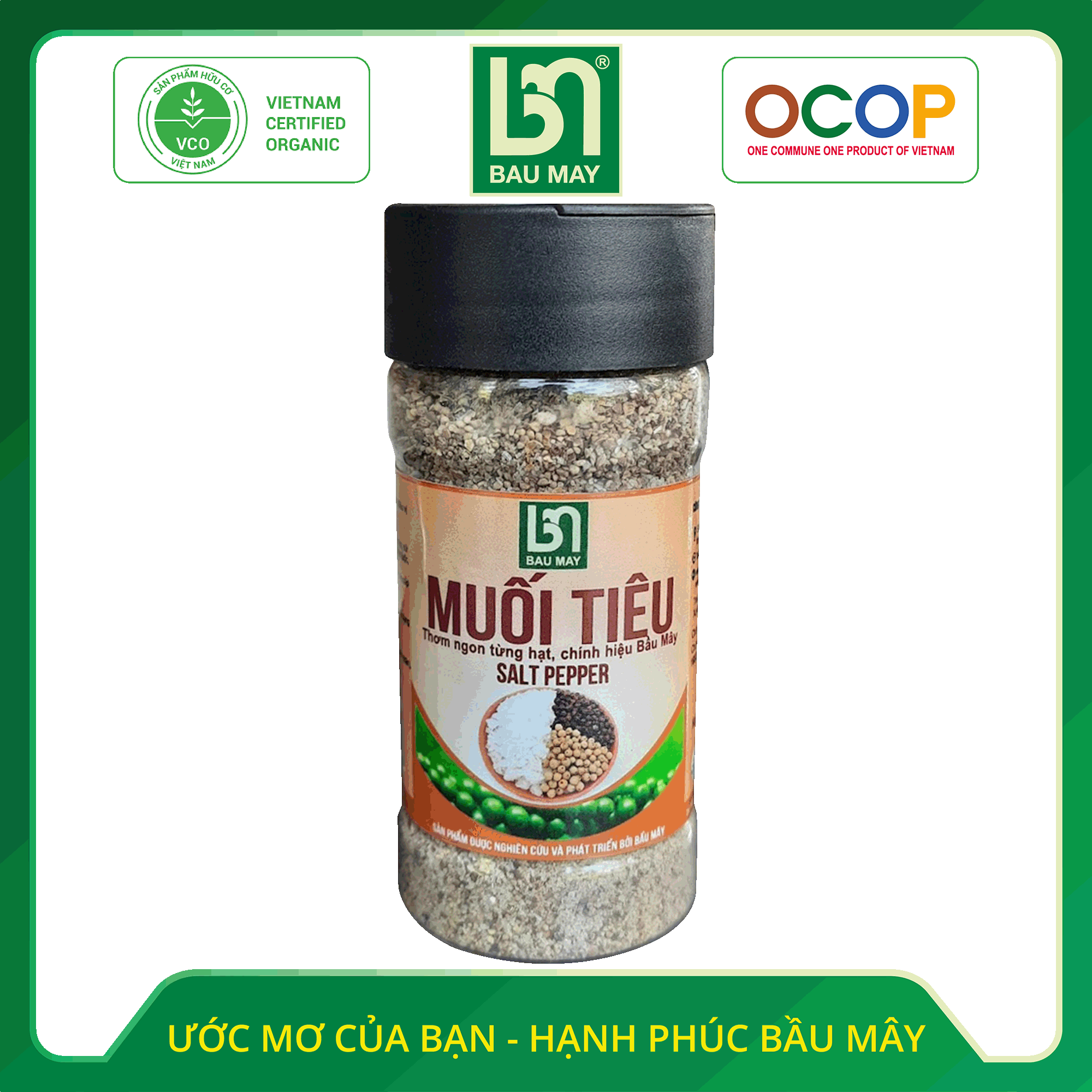 Muối Tiêu Hữu cơ Bầu Mây 100G - Gia vị tiêu nguyên chất