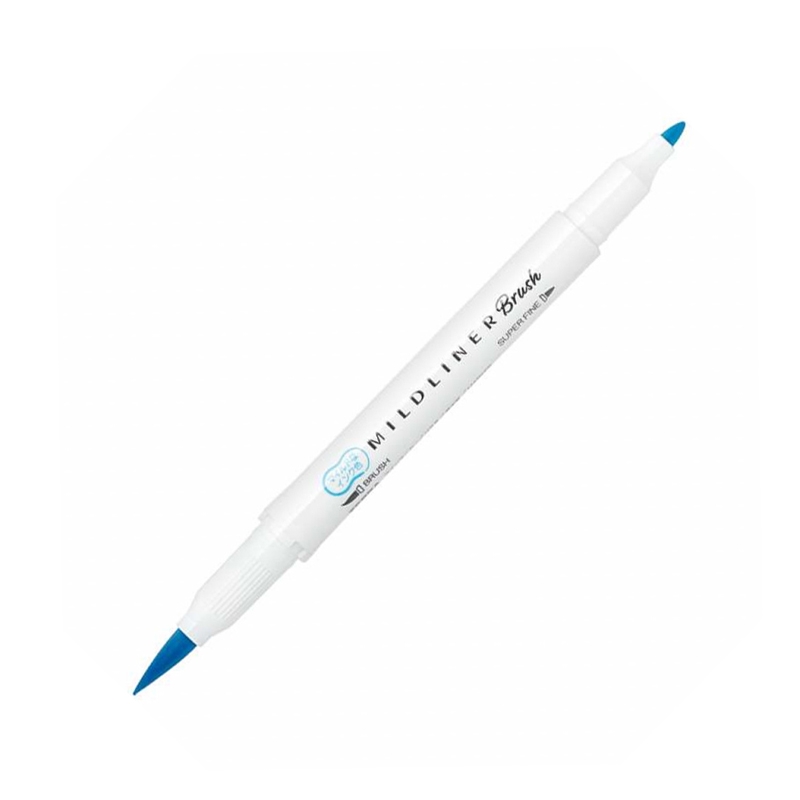 Bút Cọ 2 Đầu Zebra Mildliner Brush WFT8-MCYA - Mild Cyan