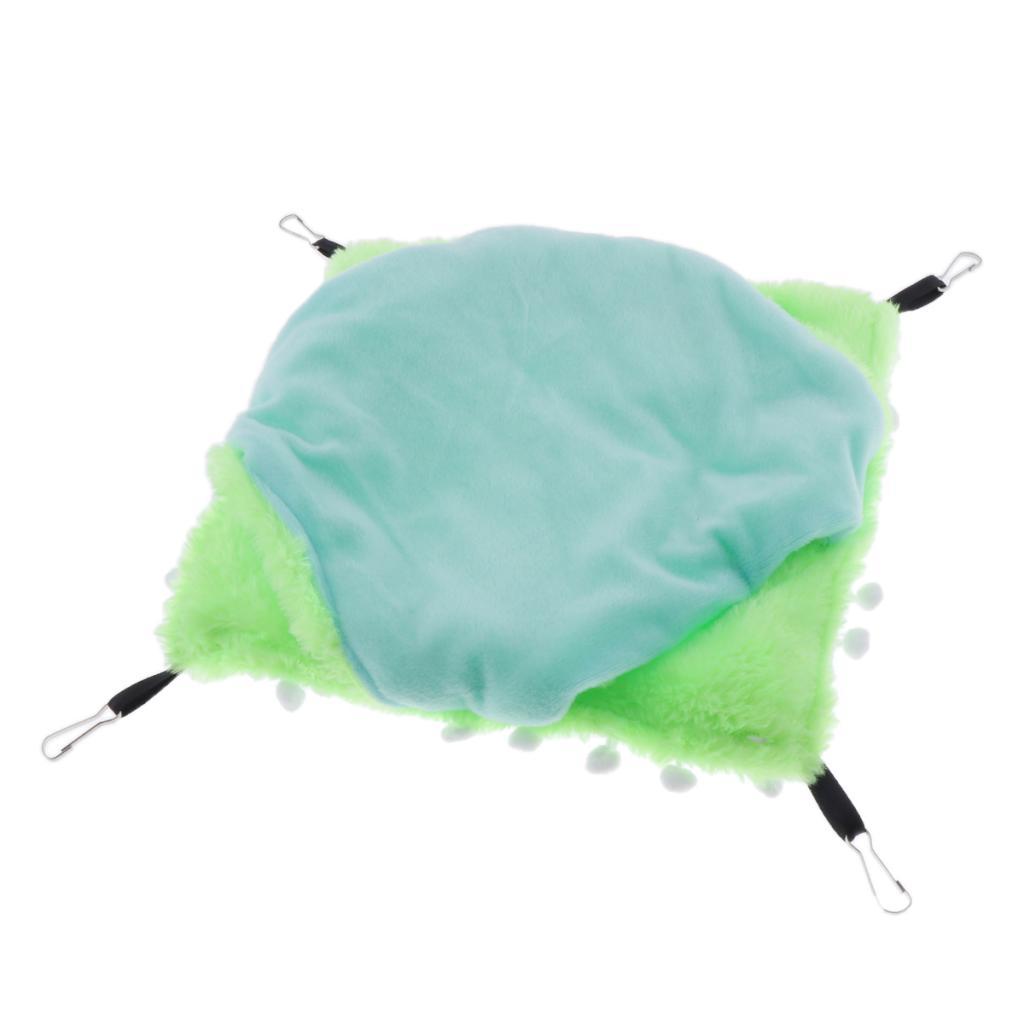Small Animal Birds Cozy Hammock Winter Warm Nest For Hamster Birds Parrot Green