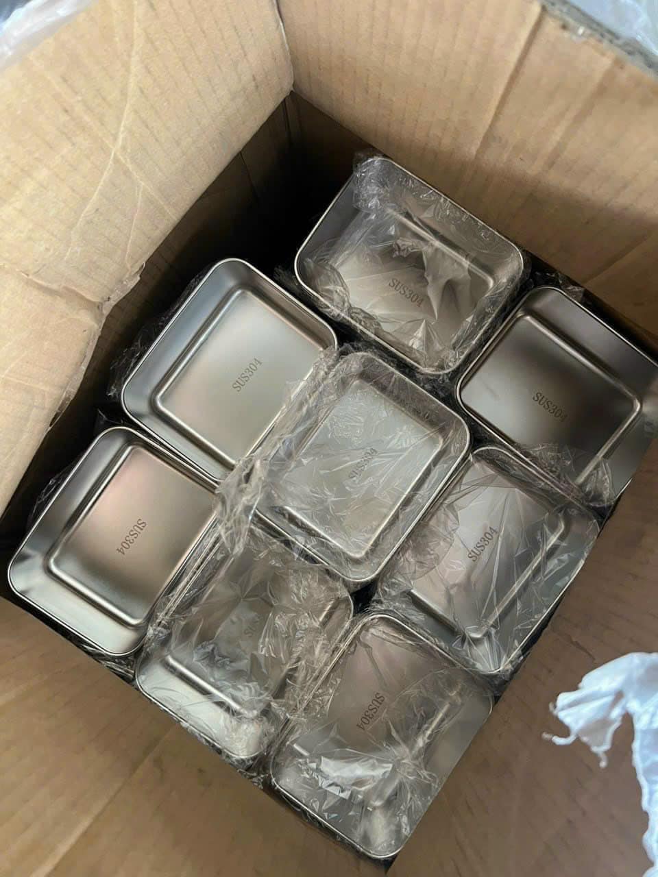 Hộp Đựng Thực Phẩm Tủ Lạnh, Đồ Ăn Bằng Inox 304 Có Nắp Nhựa Kèm Theo Tiện Lợi