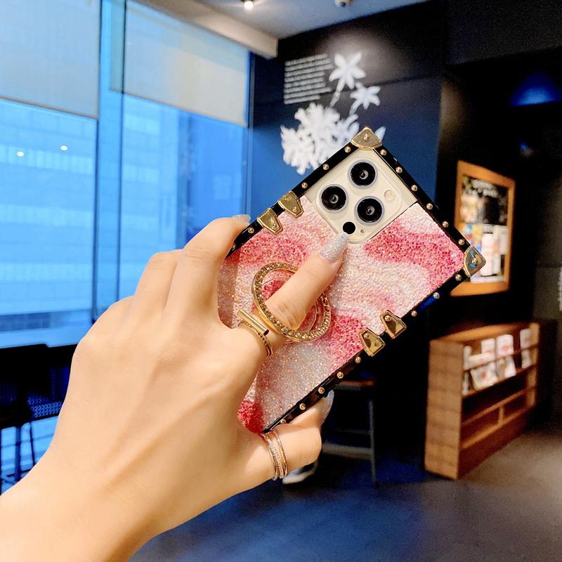 Ốp Điện Thoại Dẻo Viền Vuông Họa Tiết Vân Kim Cương Cho Iphone 13 13pro 13promax 12 12pro 12promax 11 11pro 11promax Xsmax Xr Xs X