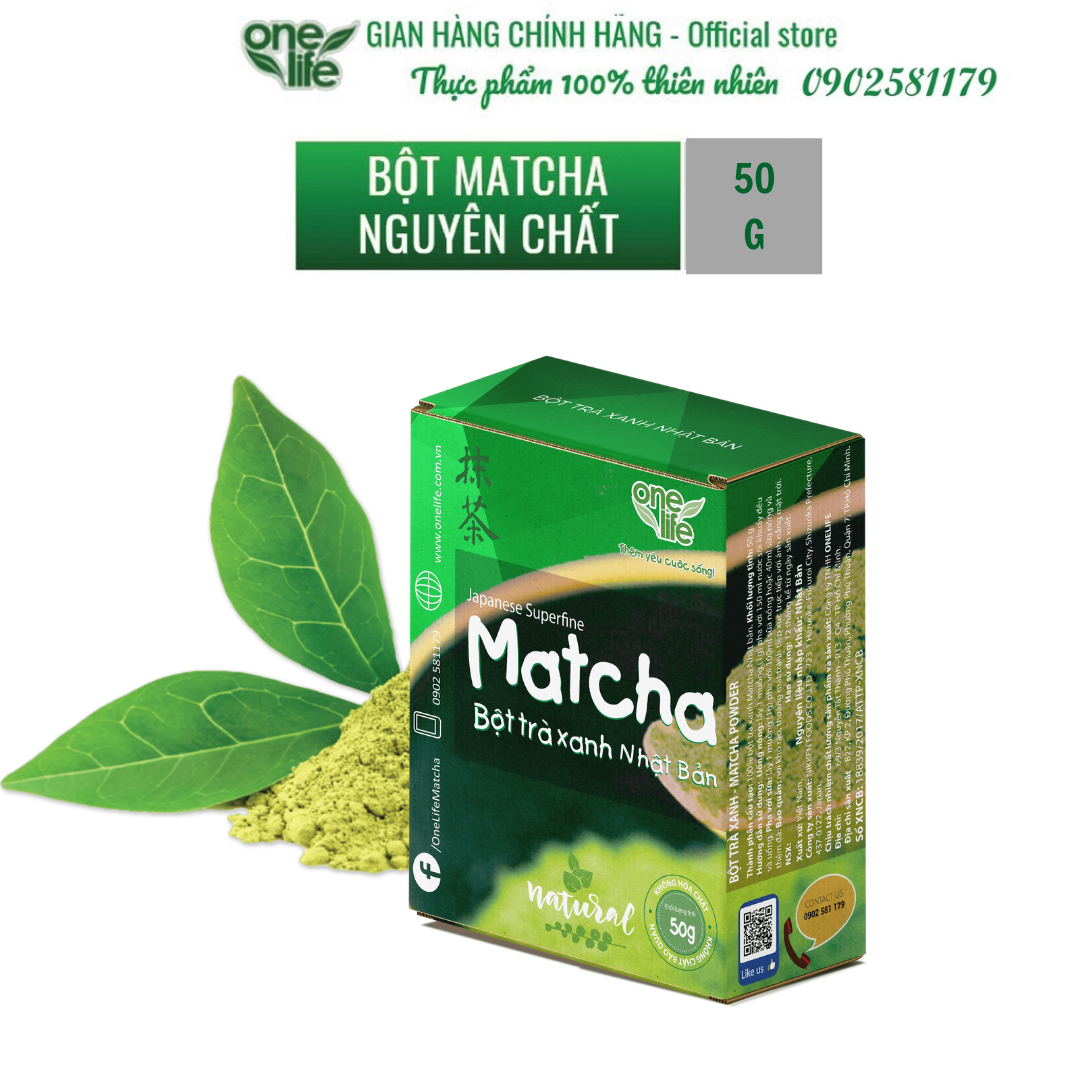 Matcha Nguyên Chất Onelife - Bột Trà Xanh Nhật Bản (Hộp 50gr)