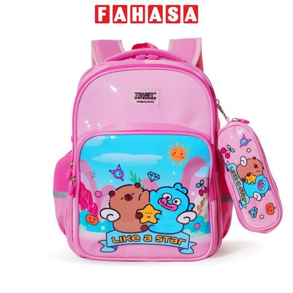 Ba Lô Học Sinh Capybara Và Hangyodon - Mr.Vui 1062 - Màu Hồng