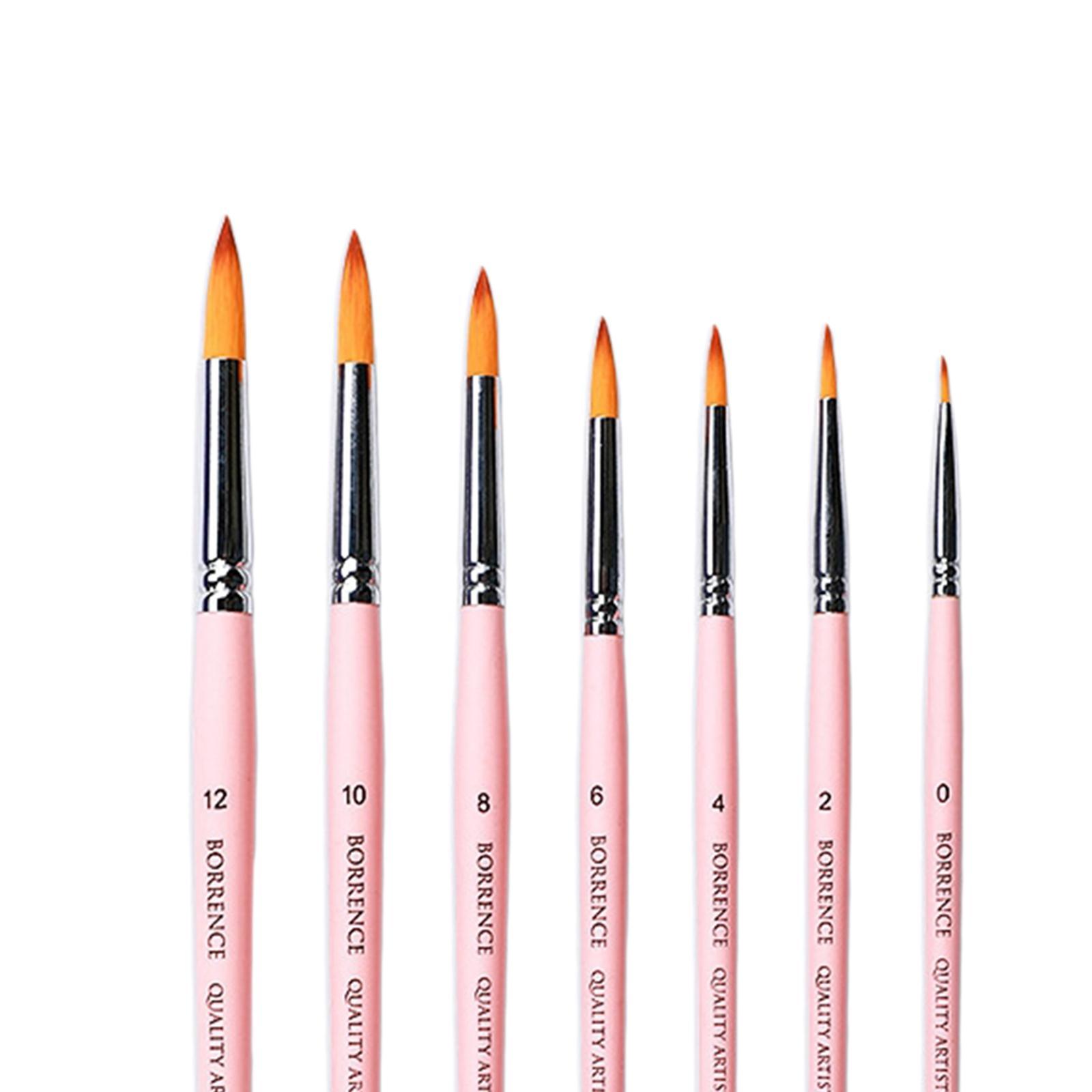 Nylon Hair Brushes Tools Arts Crafts Supplies Pink