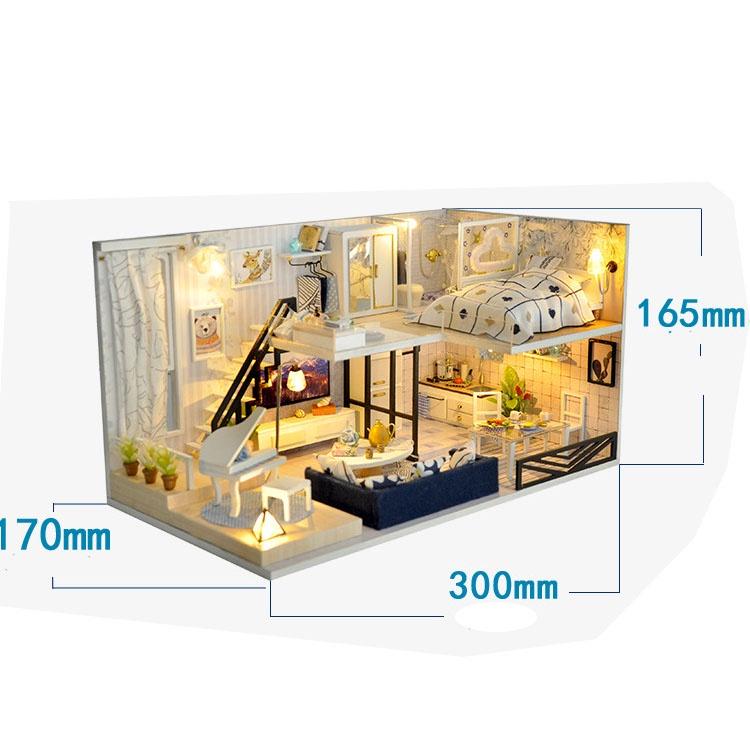 Mô Hình Nhà Gỗ Diy Size Lớn Tianyu TD32 LOFT Tặng Keo +Nhip + Mica