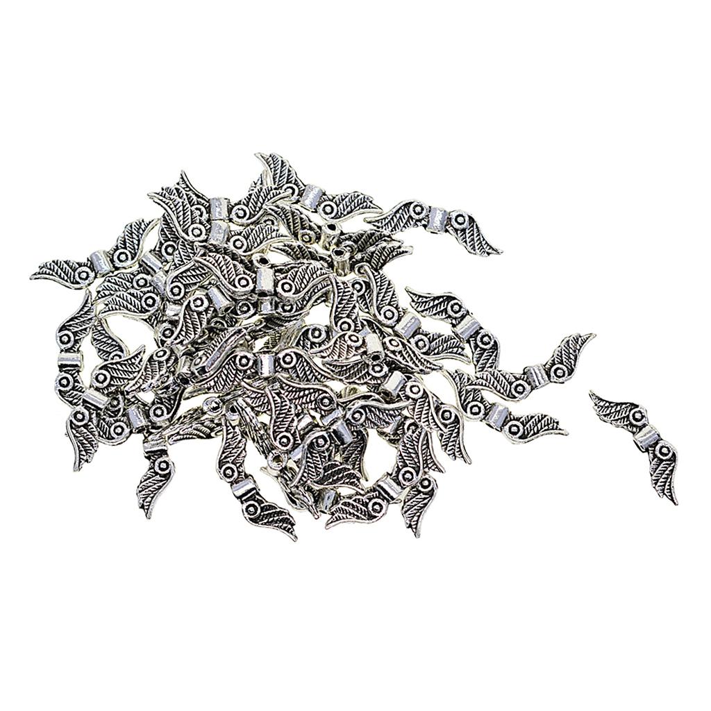 100 Pcs Angel Metal Beads Loose Spacer Beads Intermediate Beads Decorative Beads Craft Beads for Necklaces, Bracelets
