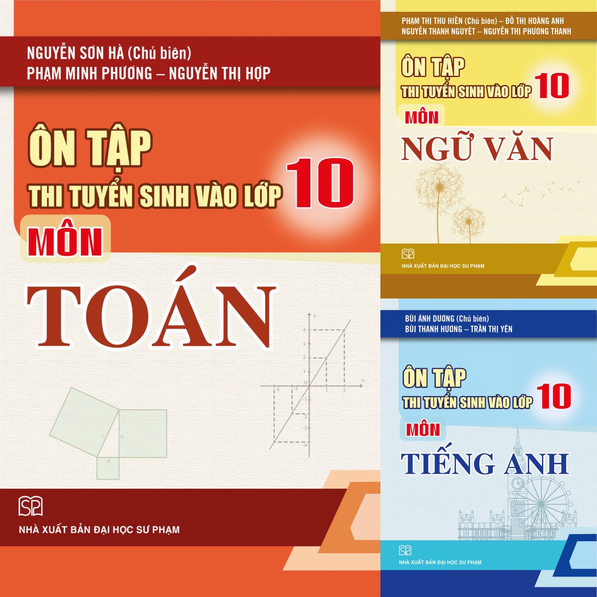 Combo 3 Cuốn Ôn Tập Thi Tuyển Sinh Vào Lớp 10 Môn Toán, Ngữ Văn, Tiếng Anh